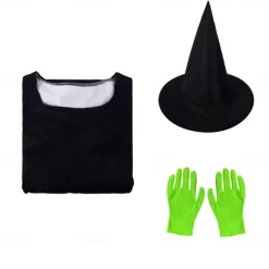 Witch Glinda Elphaba Dress Outfits Costume Walpurgis Night Movie TV Theme Costumes Movie Cosplay for Girls' Kid's Halloween Carnival Mardi Gras Performance Party Stage