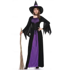 Witch Halloween Cosplay Costume Party Costume Masquerade Walpurgis Night Outfits Adults' Women's Masquerade Mardi Gras Performance Party Halloween Easy Halloween Costumes Dress Up