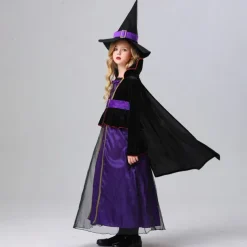 Witch Halloween Dress Cosplay Costume Walpurgis Night Cosplay Kid's Girls' Halloween Carnival Masquerade Party / Evening Easy Halloween Costumes Dress Up