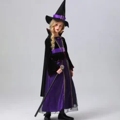 Witch Halloween Dress Cosplay Costume Walpurgis Night Cosplay Kid's Girls' Halloween Carnival Masquerade Party / Evening Easy Halloween Costumes Dress Up