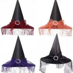 Witch Hat Halloween Props Women's Girls' Halloween Halloween Mardi Gras Easy Carnival Costume for Walpurgis Night