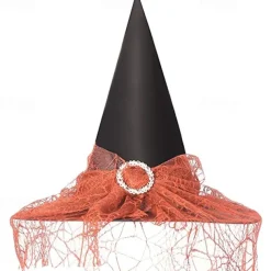 Witch Hat Halloween Props Women's Girls' Halloween Halloween Mardi Gras Easy Carnival Costume for Walpurgis Night