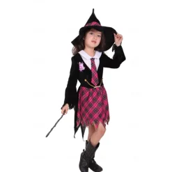 Witch Magic Women Halloween Dress Walpurgis Night Cosplay Kid's Girls' Carnival Performance Party Easy Halloween Costumes Dress Up