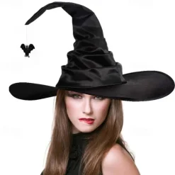 Witch Magician Halloween Hat Walpurgis Night Classic & Timeless Cosplay Costume Kid's Adults' Men's Women's Unisex Masquerade Mardi Gras Party Halloween Masquerade Easy Halloween Costumes Dress Up