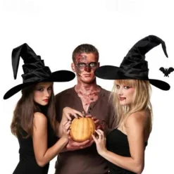 Witch Magician Halloween Hat Walpurgis Night Classic & Timeless Cosplay Costume Kid's Adults' Men's Women's Unisex Masquerade Mardi Gras Party Halloween Masquerade Easy Halloween Costumes Dress Up