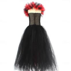 Witch Maleficent Devil Halloween Dress Cosplay Costume Tutu Walpurgis Night Cosplay Kid's Girls' Carnival Masquerade Mardi Gras Performance Party Halloween Easy Halloween Costumes Dress Up