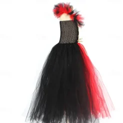 Witch Maleficent Devil Halloween Dress Cosplay Costume Tutu Walpurgis Night Cosplay Kid's Girls' Carnival Masquerade Mardi Gras Performance Party Halloween Easy Halloween Costumes Dress Up