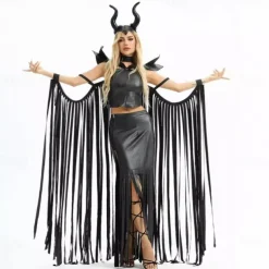 Witch Maleficent Halloween Dress Walpurgis Night Punk & Gothic Sexy Costume Adults' Women's Carnival Party Casual Easy Halloween Costumes Dress Up