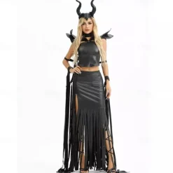 Witch Maleficent Halloween Dress Walpurgis Night Punk & Gothic Sexy Costume Adults' Women's Carnival Party Casual Easy Halloween Costumes Dress Up