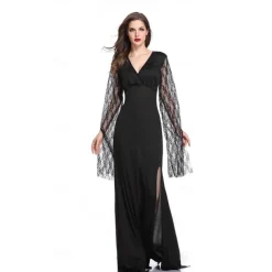 Witch Morticia Addams Halloween Dress Addams family Walpurgis Night Punk & Gothic Adults' Women's Party / Evening Easy Halloween Costumes Dress Up