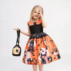 Witch Pumpkin Halloween Dress Costume Walpurgis Night Dress Up Kid's Women's Carnival Party / Evening Easy Halloween Costumes Dress Up