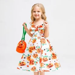 Witch Pumpkin Halloween Dress Costume Walpurgis Night Dress Up Kid's Women's Carnival Party / Evening Easy Halloween Costumes Dress Up