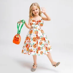 Witch Pumpkin Halloween Dress Costume Walpurgis Night Dress Up Kid's Women's Carnival Party / Evening Easy Halloween Costumes Dress Up