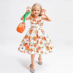 Witch Pumpkin Halloween Dress Costume Walpurgis Night Dress Up Kid's Women's Carnival Party / Evening Easy Halloween Costumes Dress Up