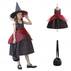 Witch Pumpkin Halloween Dress Costume Walpurgis Night Dress Up Kid's Women's Carnival Party / Evening Easy Halloween Costumes Dress Up