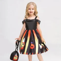 Witch Pumpkin Halloween Dress Costume Walpurgis Night Dress Up Kid's Women's Carnival Party / Evening Easy Halloween Costumes Dress Up