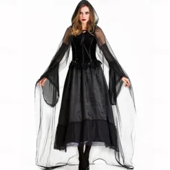 Witch Vampire Ghost Bride Halloween Cosplay Costume Party Costume Masquerade Walpurgis Night Outfits Cosplay Adults' Women's Masquerade Mardi Gras Performance Party Halloween Easy Halloween Costumes