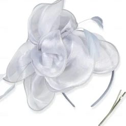 Women Fascinators Hats Kentucky Derby Flower Fascinators with Headband and Clip Tea Party Headwear for Women and Girls