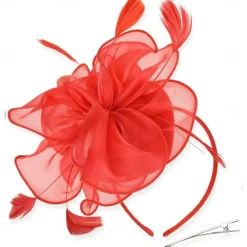 Women Fascinators Hats Kentucky Derby Flower Fascinators with Headband and Clip Tea Party Headwear for Women and Girls