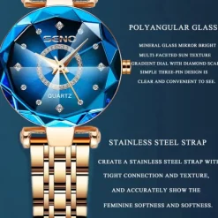 Women Golden & Silver Classic Quartz Watch Female Elegant Clock Luxury Gift Watches Ladies Waterproof Wristwatch