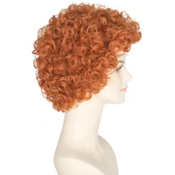 Women Rope Short Curly Red Brown Hair Wig Halloween Cosplay Party Wigs