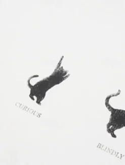 Women's 100% Cotton T Shirt Animal Cat Letter Stylish Basic Modern Short Sleeve Crew Neck Regular Tops Daily Sports Going out Print White Spring, Fall, Winter, Summer