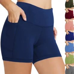 Women's 3" Gym Shorts Workout Shorts Sports Shorts Side Pockets with Phone Pocket Tummy Control Butt Lift Quick Dry Yoga Fitness Gym Workout Shorts Dark Grey Pink Light Green