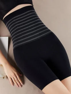 Women's High Waist Flat Panties Seamless Body Shaping Boxers Safety Shorts Slimming Underwear Home Outfits