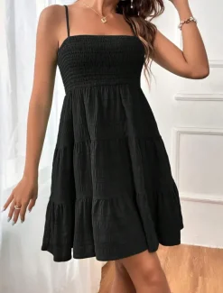 Women's A Line Dress Midi Dress Patchwork Date Vacation Streetwear Spaghetti Strap Sleeveless Light Pink Black Light Green Color