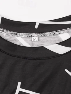 Women's Active Sports Shirt Pants Sets Pants Trousers Long Sleeve One Shoulder Letter Print Casual Daily Black White Pink Spring & Fall Regular Fit