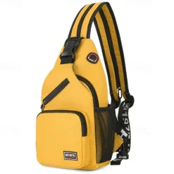 Women's and Men's Sling Crossbody Backpack with Multiple Pockets and Earphone Hole - Lightweight Sports Shoulder Bag for Travel and Daily Use