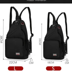 Women's and Men's Sling Crossbody Backpack with Multiple Pockets and Earphone Hole - Lightweight Sports Shoulder Bag for Travel and Daily Use