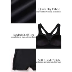 Women's Athletic Swimwear One Piece Swimsuit Racerback Boyleg Swimsuit Surfing Racing Athletic Patchwork Swimwear Chlorine resistance Breathable Quick Dry Terylene Beach Wear