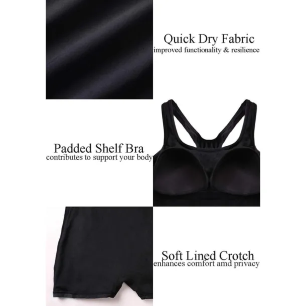 Women's Athletic Swimwear One Piece Swimsuit Racerback Boyleg Swimsuit Surfing Racing Athletic Patchwork Swimwear Chlorine resistance Breathable Quick Dry Terylene Beach Wear