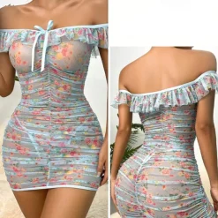 Women's Backless Sexy Erotic Sexy Lingerie Sexy Bodies Nightwear - POLY Graphic Sexy Lingerie Set Home Outfits