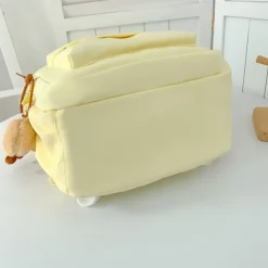 Women's Backpack School Bag Bookbag School Daily Solid Color Nylon Large Capacity Breathable Durable Zipper Black Yellow Blue