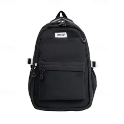 Women's Backpack School Bag Bookbag School Daily Solid Color Nylon Large Capacity Breathable Durable Zipper Black Yellow Blue