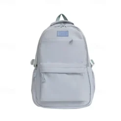 Women's Backpack School Bag Bookbag School Daily Solid Color Nylon Large Capacity Breathable Durable Zipper Black Yellow Blue