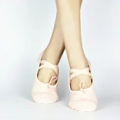 Women's Ballet Shoes Practice Flat Sneaker Practice Gore Elastic Band Slip-on Kid's Black White Red