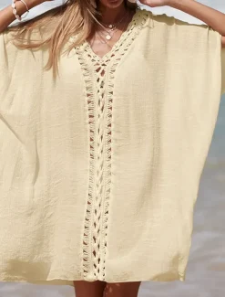 Women's Beach Dresses Cut Out Beach Wear Holiday Sleeveless Black White Blue Color