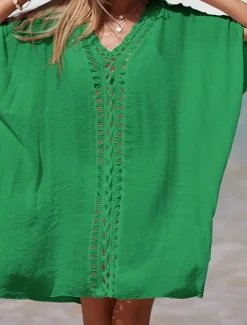 Women's Beach Dresses Cut Out Beach Wear Holiday Sleeveless Black White Blue Color