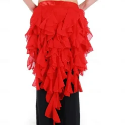 Women's Belly Dance Hip Scarf Belt Skirt Latin Dance Belt Performance Tassel Wave Skirt