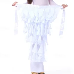 Women's Belly Dance Hip Scarf Belt Skirt Latin Dance Belt Performance Tassel Wave Skirt