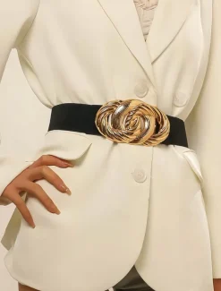 Women's Belt Elastic band Black Skinny Belt Dailywear Weekend Pure Color