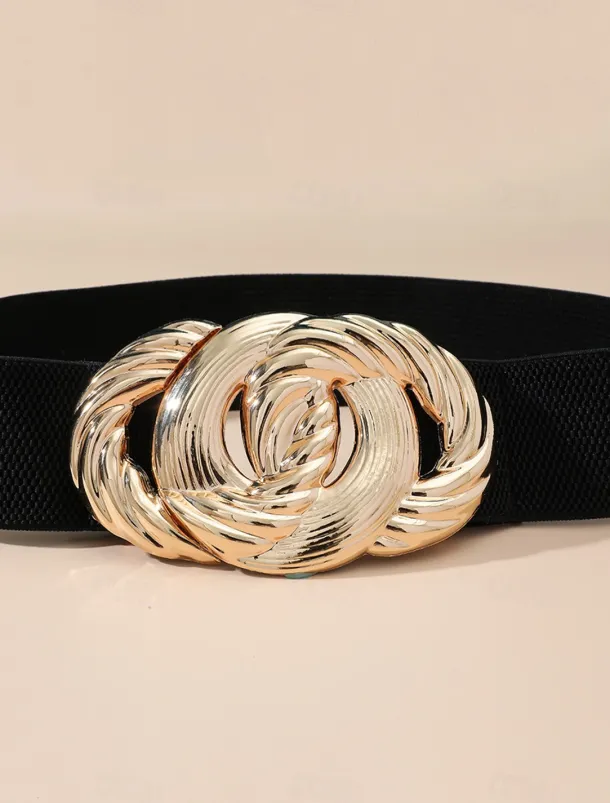 Women's Belt Elastic band Black Skinny Belt Dailywear Weekend Pure Color