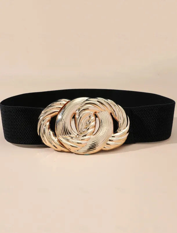 Women's Belt Elastic band Black Skinny Belt Dailywear Weekend Pure Color