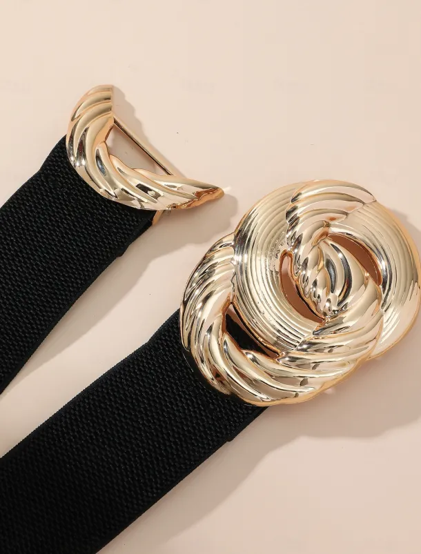 Women's Belt Elastic band Black Skinny Belt Dailywear Weekend Pure Color