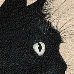 Women's Black Cat Print Crossbody Bag – Stylish Casual Shoulder Bag for Cat Lovers and Everyday Use