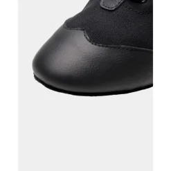 Women's Black Lace-Up Jazz Dance Boots with Suede Sole – Comfortable Performance Shoes for Ballroom, Latin, and Stage Dance