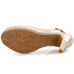 Women's Black Patent Leather Peep-Toe Slingback High Heels – Elegant Stiletto for Formal Events, Parties, and Evening Wear